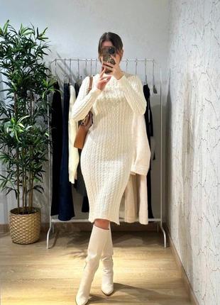 Вязаное платье миди h&m