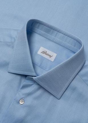 Brioni blue shirt&nbsp;&nbsp; мужская рубашка1 фото