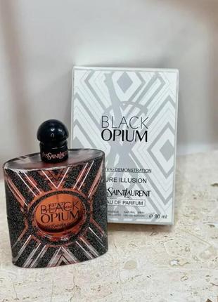 Yves saint laurent black opium pure illusion парфюмированная вода женская, 90 мл (тестер)