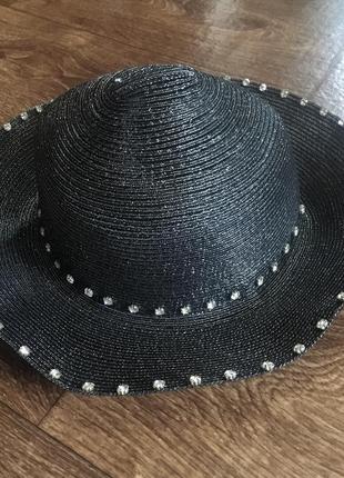 Женская пляжная шляпа с камнями, шляпа от солнца. жіночий капелюшок на пляж2 фото