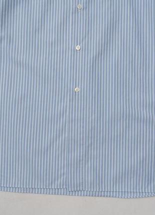 Brioni blue and white striped shirt мужская рубашка4 фото