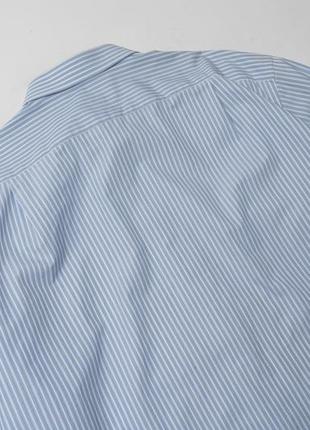 Brioni blue and white striped shirt мужская рубашка6 фото