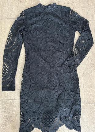 Сетевое черное платье6 фото
