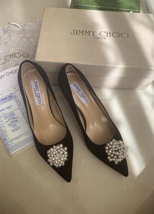 Туфли-лодочки jimmy choo на среднем каблуке, новые