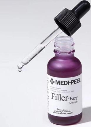 Зміцнююча сироватка-філер з пептидами та egf від зморшок - medi peel filler eazy ampoule, 30 мл3 фото