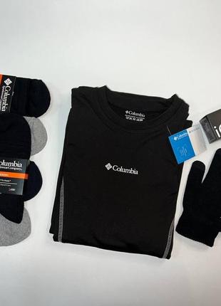 Комплект термо костюм жіночий columbia + 5 пар термо шкарпеток columbia + 1 пара рукавиць iglove для сенсорних екранів