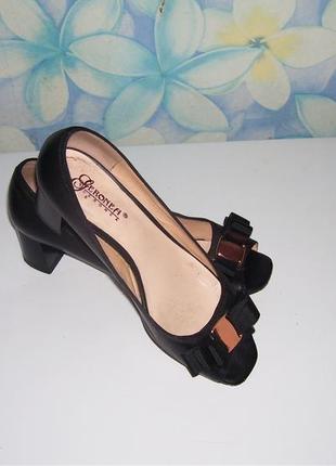 Туфли женские geronea (кожаные, на каблуке, стильные, элегантные)9 фото