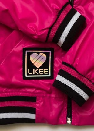 Куртка вітровка, для підлітка на підкладі smiletime fashion time, малиновий3 фото