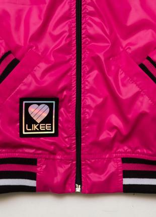 Куртка вітровка, для підлітка на підкладі smiletime fashion time, малиновий4 фото
