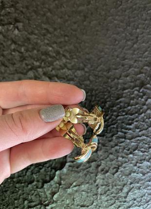 Винтажные клипсы с эмалью3 фото