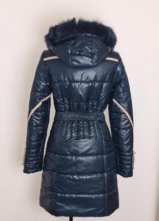 Зимняя куртка с поясом 42-44р.3 фото
