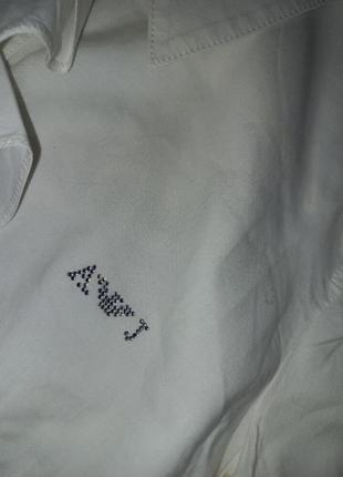 Блуза белая с воланом armani2 фото