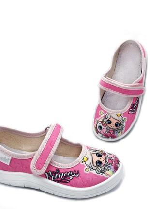 Тапочки на липучках для девочек waldi 360-172/25 розовый 25 размер3 фото