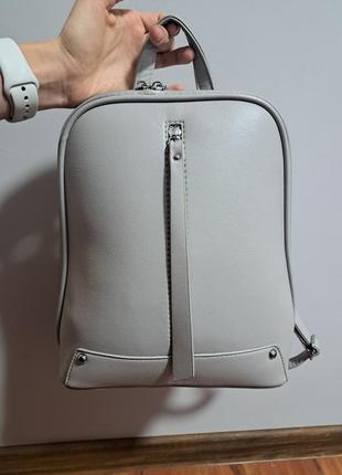 Рюкзак сумка трансформер сірий сумка жіноча