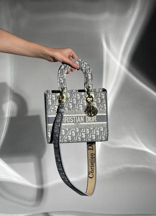 Сумка  medium lady d-lite bag grey 7