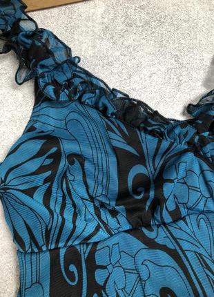 Стильна сукня сарафан з підкладом квітковий принт4 фото