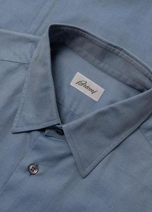 Brioni&nbsp;blue shirt&nbsp;&nbsp; мужская рубашка1 фото