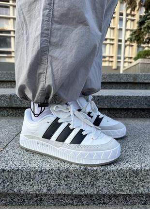 Adidas adimatic white/black/grey кеды кроссовки