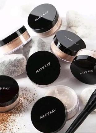 Шовковиста пудра mary kay розсипна light medium beige