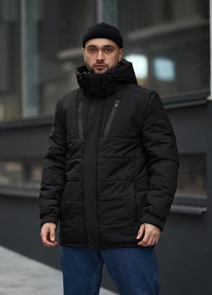 Куртка чоловіча зимова intruder everest чорного кольору