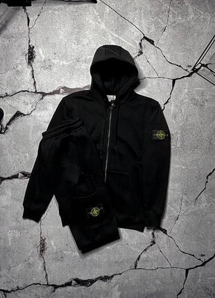 Зимовий костюм спортивний stone island чорний