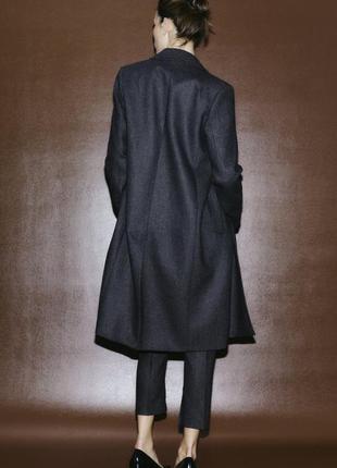 Двубортное пальто сюртук серое zara new9 фото