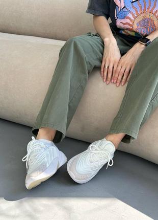 Шикарные женские кроссовки adidas ozelia white beige белые с бежевым унисекс 36-45 р7 фото