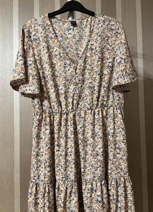Платье миди в цветочек shein5 фото