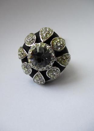 Sale ! кольцо с камнем и стразами, бижутерия, размер 18-18,51 фото