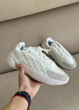 Шикарные женские кроссовки adidas ozelia white beige белые с бежевым унисекс 36-45 р2 фото