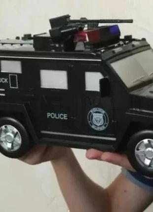 Дитячий сейф з кодом та відбитком пальця у вигляді поліцейської машини
