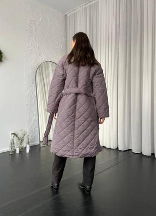 Шикарное женское стеганое пальто5 фото