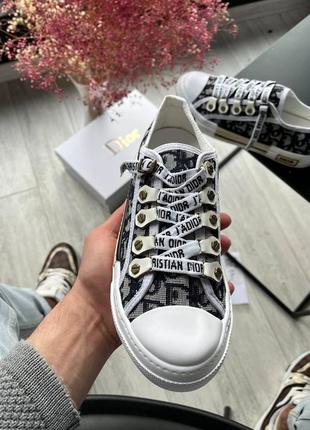 Кеды в стиле dior b23 low logo черно/ серый4 фото