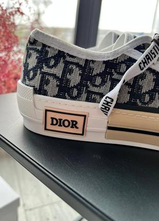 Кеди в стилі dior b23 low logo чорно/ сірий7 фото