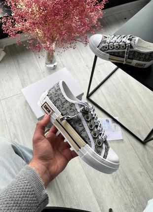 Кеды в стиле dior b23 low logo серый7 фото