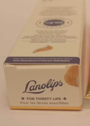 Lanolips golden lip water жидкий блеск для губ - золото 10 мл8 фото