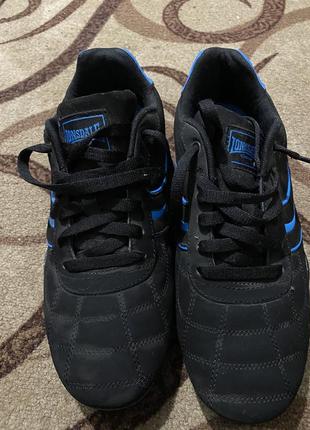 Кроссовки lonsdale camden trainers black/blue3 фото