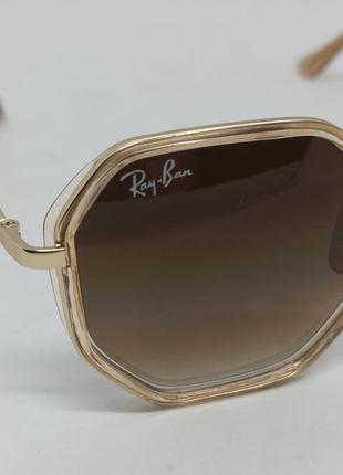 Уценка очки в стиле ray ban унисекс солнцезащитные коричневый градиент линзы стекло4 фото