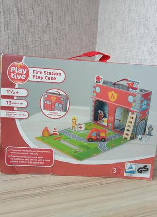 Игровой набор в чемодане пожарная станция fire station playtive