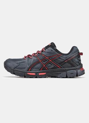 Чоловічі кросівки asics gel-kahana 8 / aciкс гель кахана/ легкі , дихаючі , амортизація / для спорту, тренувань / червоні вставки1 фото