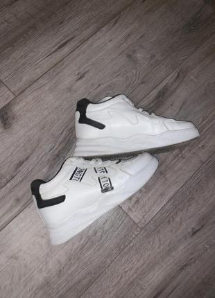Кроссовки кеды белые с черным5 фото