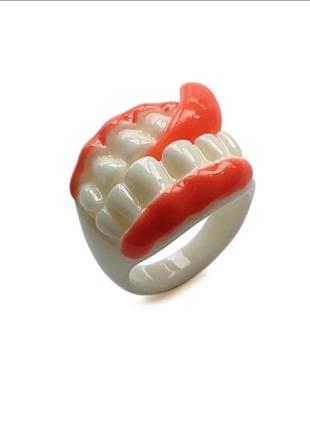 Кольцо кольца зубья язык хеллоуин1 фото