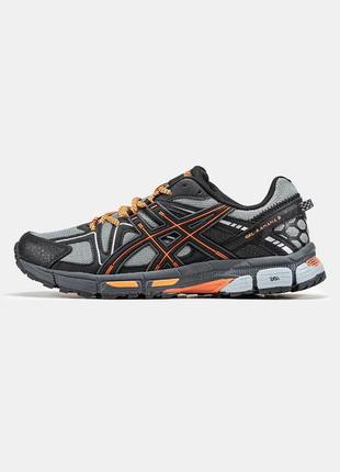 Мужские кроссовки asics gel-kahana 8 / aciкс гель кахана / легкие, дышащие, амортизация / для спорта, тренировок / оранжевые вставки