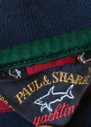 Paul & shark футболка поло вінтажна made in italy оригінал (m)4 фото