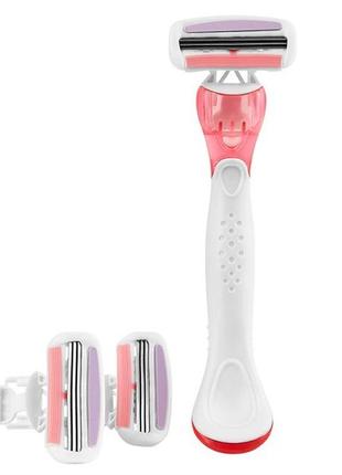 Женский бритвенный станок со сменными кассетами 3 шт avon