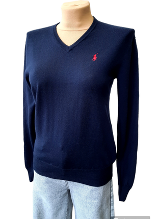 Polo ralph lauren пуловера с v-образным вырезом 100% шерсть мериноса9 фото