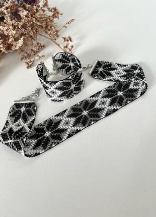 Чокер з бісеру, браслет з бісеру