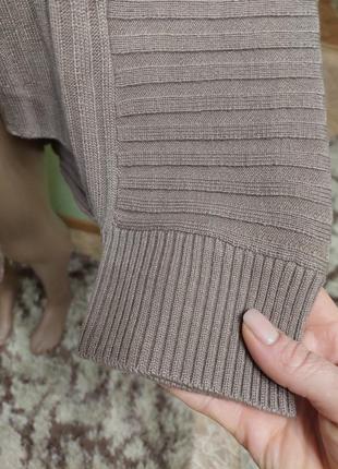 Вовняне пончо- светр кольору мокко8 фото