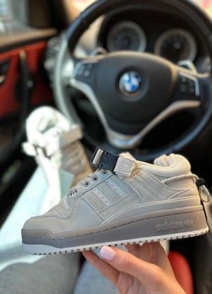 Adidas forum x bad bunny light grey
