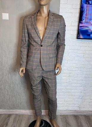 Костюм в клетку asos, m